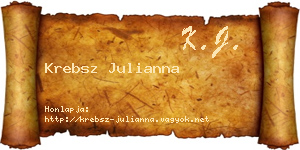 Krebsz Julianna névjegykártya
